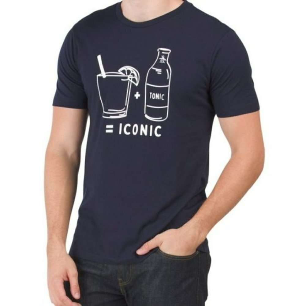 NWT ORIGINAL PENGUIN Iconic Graphic Print Tee Cotton T-Shirt